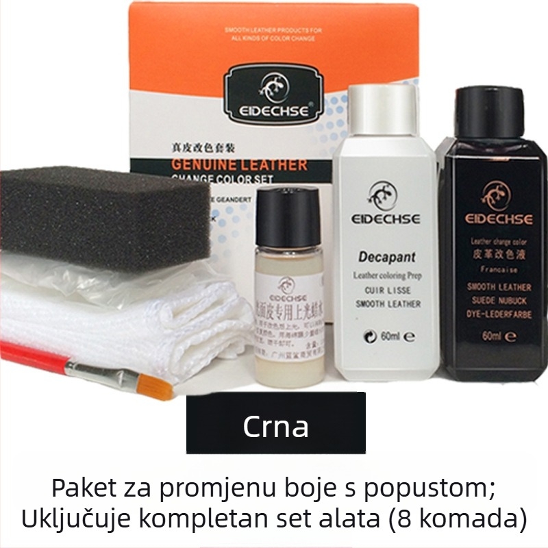 EIDECHSE Set za promjenu boje, kožna torba za sofu, odjeća, jakna, cipele, dodatak za promjenu boje, obnovljena boja