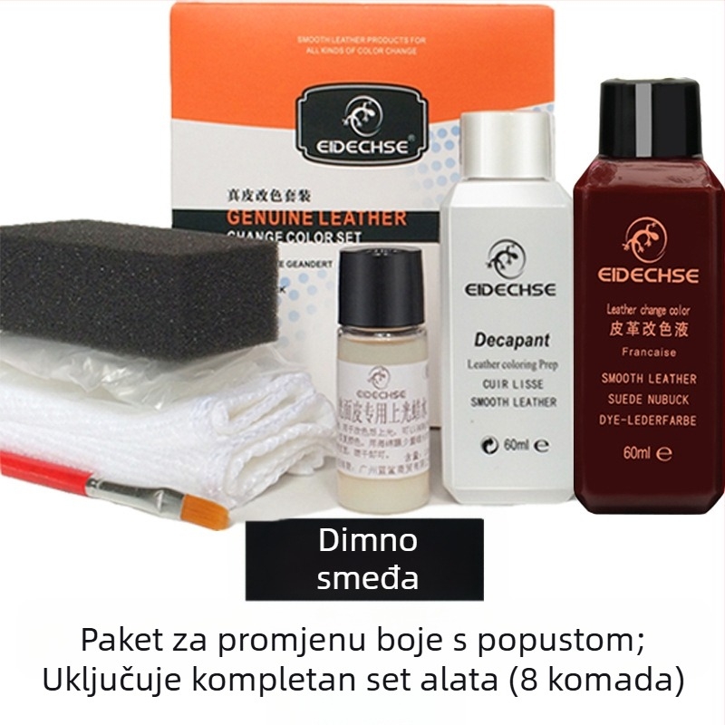 EIDECHSE Set za promjenu boje, kožna torba za sofu, odjeća, jakna, cipele, dodatak za promjenu boje, obnovljena boja