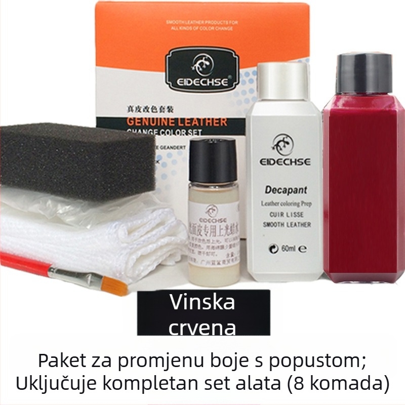 EIDECHSE Set za promjenu boje, kožna torba za sofu, odjeća, jakna, cipele, dodatak za promjenu boje, obnovljena boja