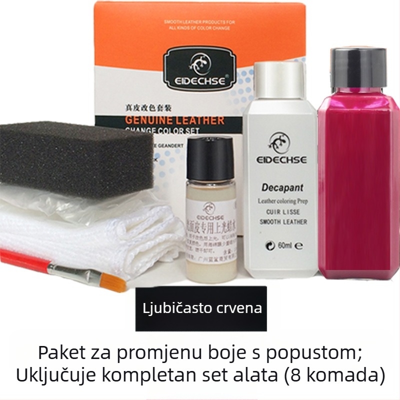 EIDECHSE Set za promjenu boje, kožna torba za sofu, odjeća, jakna, cipele, dodatak za promjenu boje, obnovljena boja