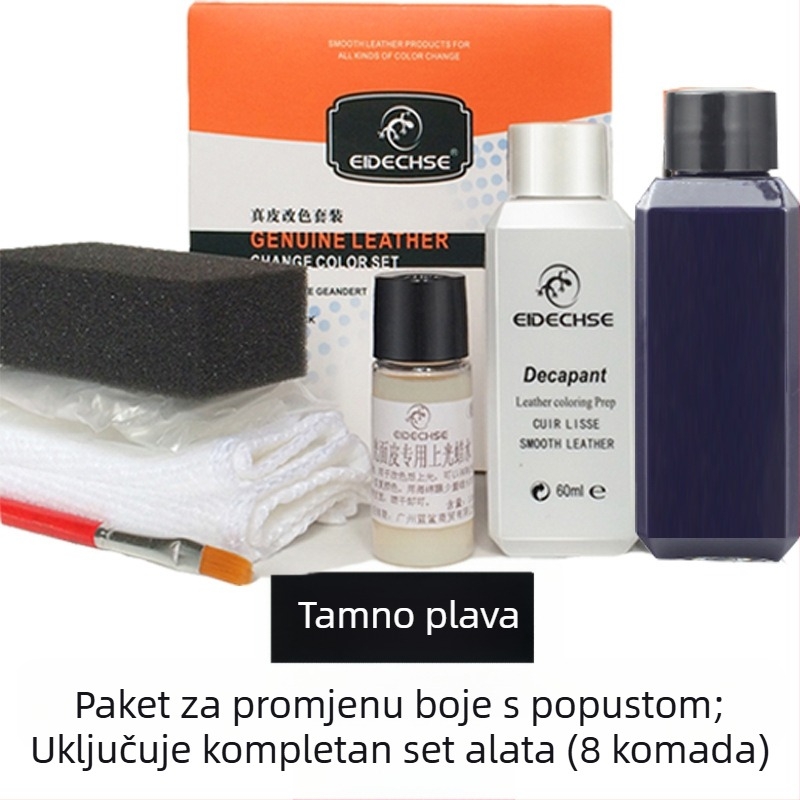 EIDECHSE Set za promjenu boje, kožna torba za sofu, odjeća, jakna, cipele, dodatak za promjenu boje, obnovljena boja