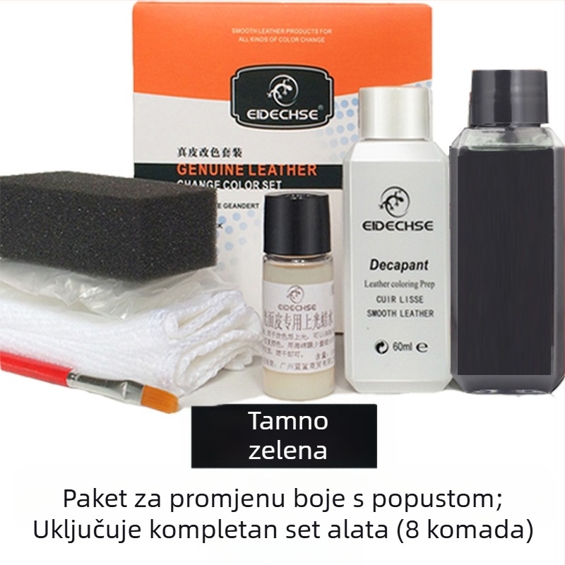 EIDECHSE Set za promjenu boje, kožna torba za sofu, odjeća, jakna, cipele, dodatak za promjenu boje, obnovljena boja
