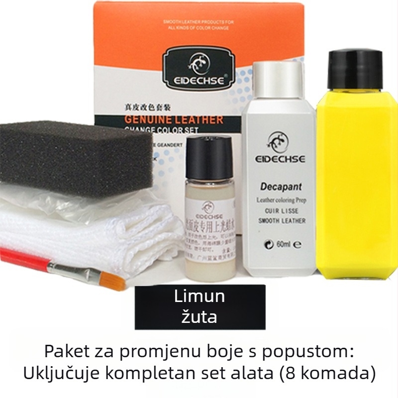EIDECHSE Set za promjenu boje, kožna torba za sofu, odjeća, jakna, cipele, dodatak za promjenu boje, obnovljena boja