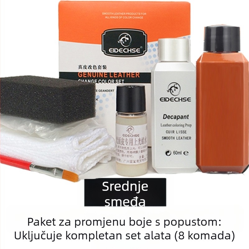 EIDECHSE Set za promjenu boje, kožna torba za sofu, odjeća, jakna, cipele, dodatak za promjenu boje, obnovljena boja