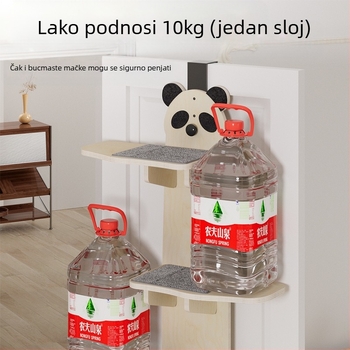 Stalak za penjanje mačaka, zidni, mali, ne prazan, zidni, viseći, vrata od punog drva, stalak za penjanje mačaka, kućanske igračke za mačke, ukrasi za mačji namještaj