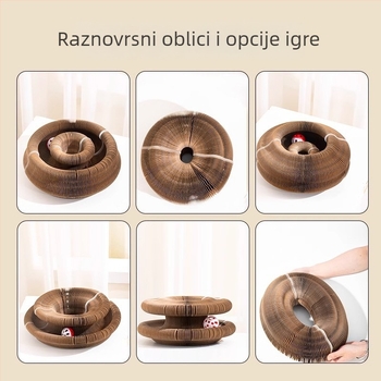 Magic Organ Mačja ploča za grebanje Sklopiva igračka za mačke sa zvonom Samoolakšanje Mačja kandža za brušenje Valoviti papir Mačje gnijezdo otporno na ogrebotine