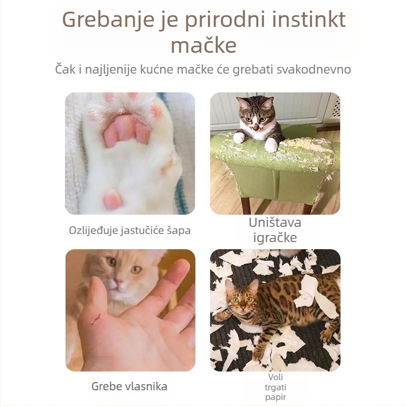 Magic Organ Mačja ploča za grebanje Sklopiva igračka za mačke sa zvonom Samoolakšanje Mačja kandža za brušenje Valoviti papir Mačje gnijezdo otporno na ogrebotine