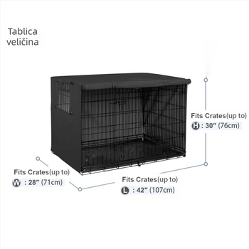 Prekogranična Amazon navlaka za pseći kavez, čvrsta vanjska navlaka za pse od oxfordske tkanine, željezna navlaka za kavez, otporna na vjetar, kišu, snijeg i prašinu