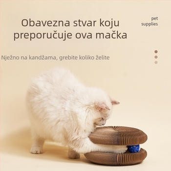Mačja grebalica s organima, transformirajuća igračka za mačke sa zvonom, mačja kandža za brušenje, okvir za penjanje od valovitog papira, samootporno na ogrebotine, gnijezdo za mačke