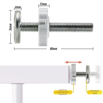 Utor za karticu s ravnim gornjim vijkom za ograde vrata, zaštitne ograde za dječje stepenice, dječje ograde, pribor za zaštitne ograde