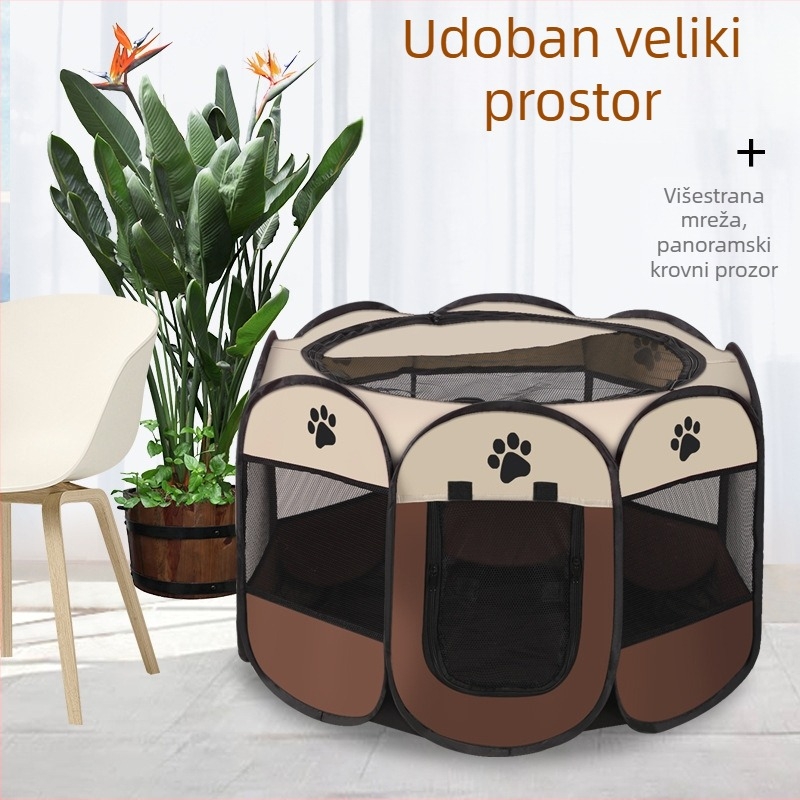 Šator za kućne ljubimce, osmerokutna ograda za mačke, sklopivi kavez za mačke, ekstra veliko kućno gnijezdo za mačke, univerzalna proizvodnja mačaka
