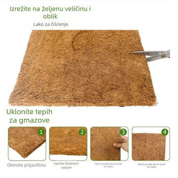 Kokosova palmina svilena biljka kvadratna vodootporna protiv trave antifriz gnijezdo za kokoši gnijezdo za kućne ljubimce smeđa prostirka prostirka za jaja gnijezdo za golubove prostirka od životinjskih vlakana