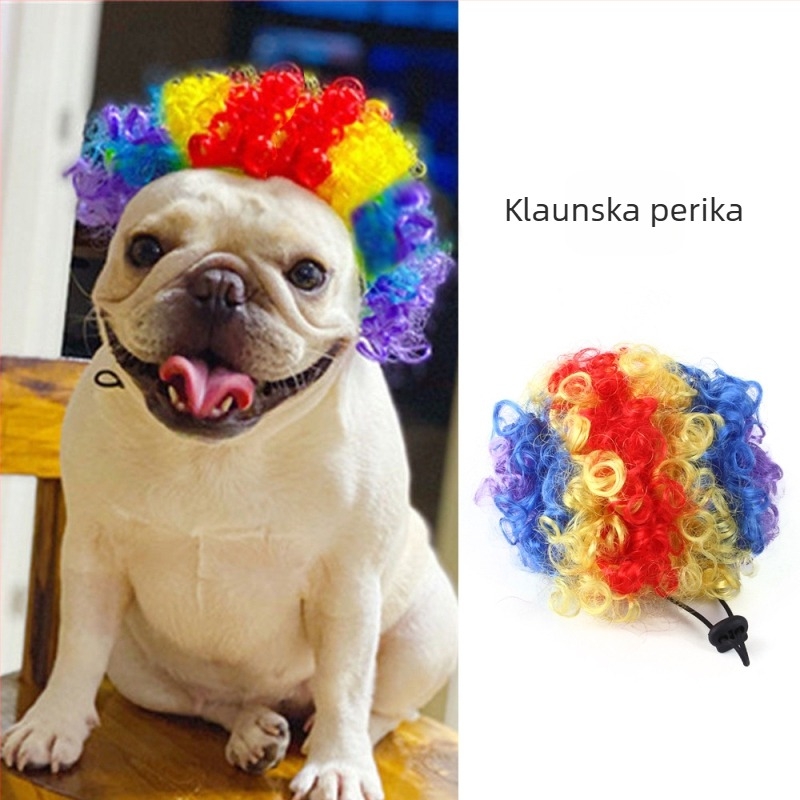 Kućni ljubimci, perika, pokrivalo za glavu, pas, mačka, uredne šiške, eksplozivna glava, medvjeđa haljina, smiješni blagdanski pribor