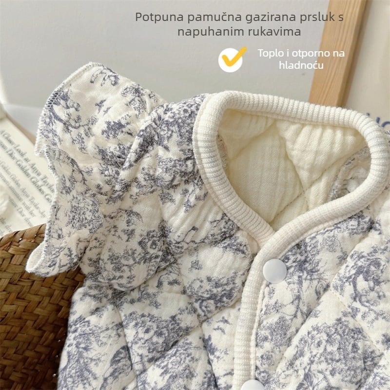 Odjeća za kućne ljubimce, Pamučni kaput za mačke, Prsluk od pamučne gaze, Odjeća za pse i mačke malih veličina, Kućna odjeća, Čisti pamuk