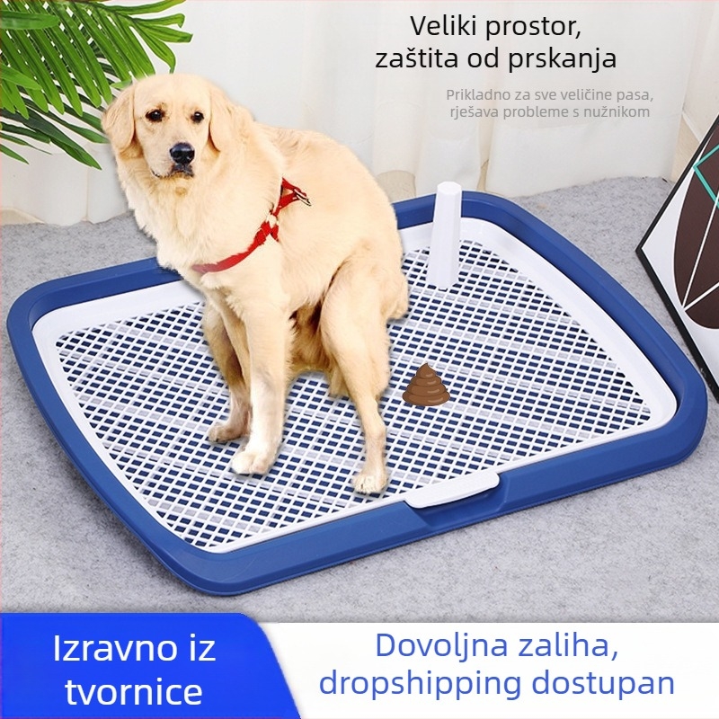 Predimenzionirani WC za pse, ravni WC za pse, protiv prskanja, odvojivi WC za kućne ljubimce, jednostavan za čišćenje, veleprodaja