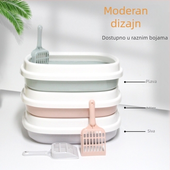 Velika kutija za mačji pijesak, predimenzionirana, potpuno poluzatvorena mačja WC, ekstra velika kutija za mačji pijesak protiv prskanja, pribor za kućne ljubimce za mačke