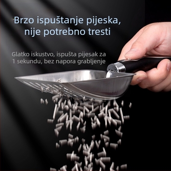 Prekogranična lopata za mačji posip lopata za mačji posip od nehrđajućeg čelika lopata za mačji posip dezodorans za čišćenje tvornica veleprodaja potrepština za kućne ljubimce