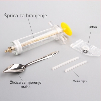 Tvornica na zalihi plastična hranilica za ptice za papige, ručno uzgojena hranilica za papige sa štrcaljkom, žlica, pribor za ptice na veliko