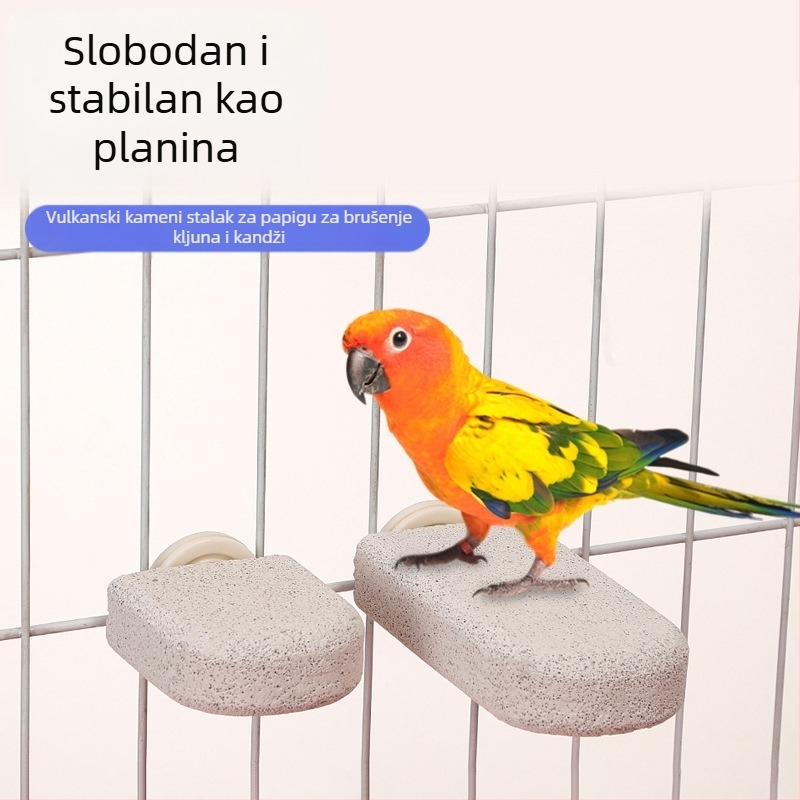 Platforma za brušenje kandži od papige za sladoled za ublažavanje dosade, matirana kandža, božur, xuanfeng, tigrova koža, zanimljiva interaktivna platforma za skakanje od vulkanskog kamena