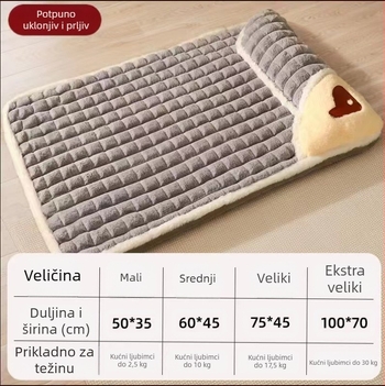 Prostirka za spavanje za mačke i pse, dostupna uklonjiva i periva prostirka za uzgajivače, univerzalni krevet za kućne ljubimce Four Seasons, zimska topla prostirka za spavanje za mačke