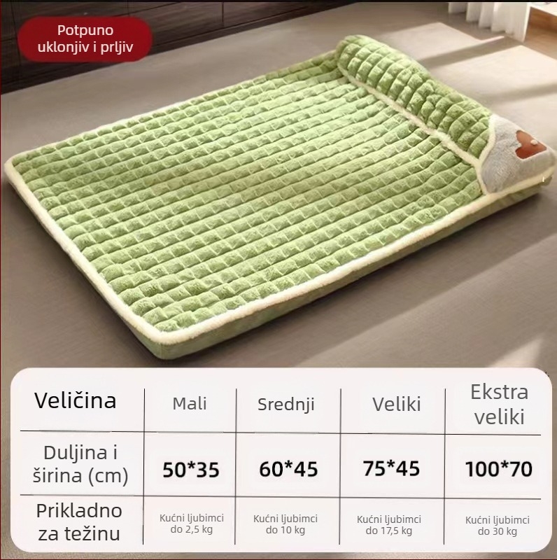 Prostirka za spavanje za mačke i pse, dostupna uklonjiva i periva prostirka za uzgajivače, univerzalni krevet za kućne ljubimce Four Seasons, zimska topla prostirka za spavanje za mačke