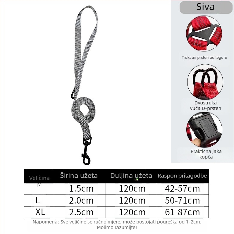 Nova povodica za pse bez ruku, srednje veličine, prsa, leđa, pribor za kućne ljubimce, remen za prsa, veleprodaja užeta za šetanje pasa