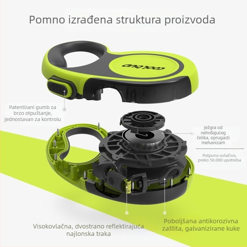 Povodac za kućne ljubimce, automatska uvlačiva povodac za pse, reflektirajuća povodac za pse, povodac za pse, veleprodaja povodaca za pse