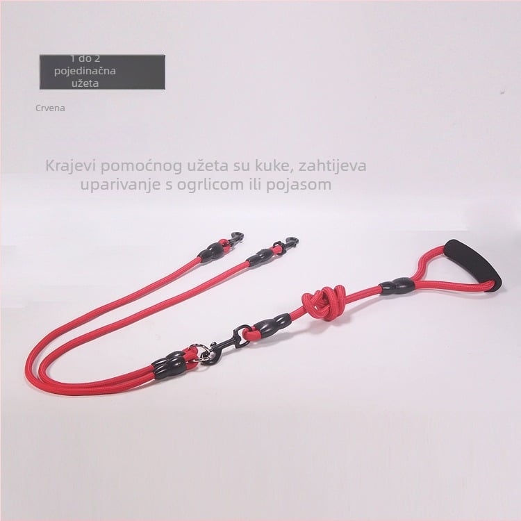 Odvojiva uzica za dva psa s jednim povlačenjem, dvije uzice, dvoglava uzica za hodanje pasa, lanac za pse, plišani zlatni retriver, pribor za male i velike pse