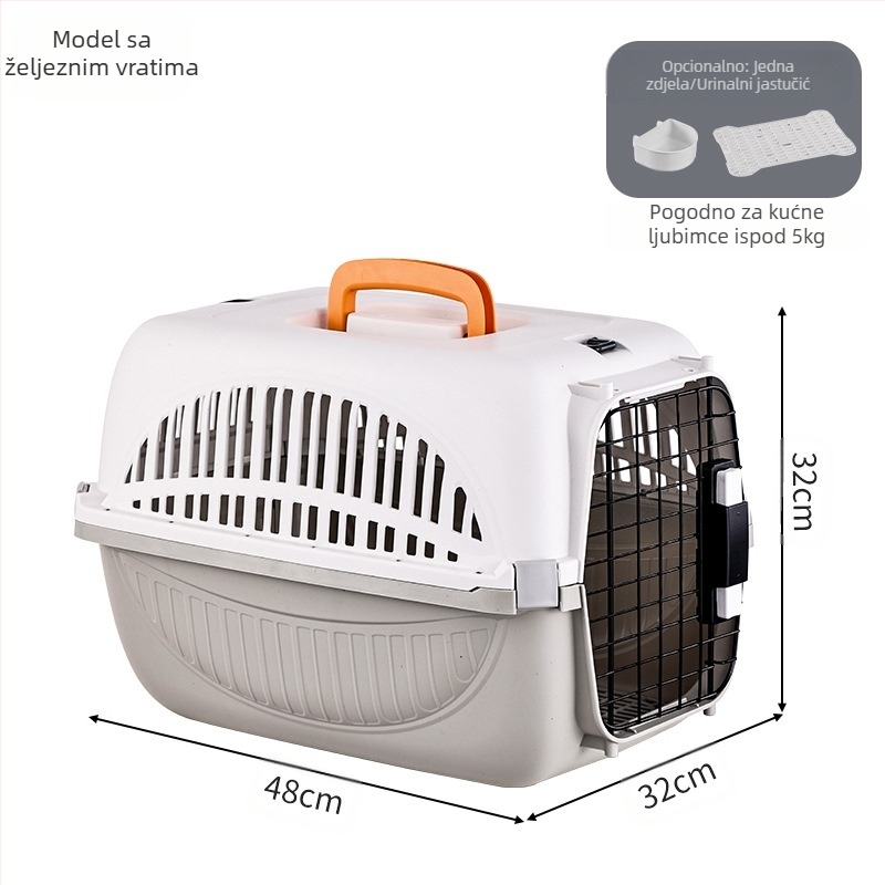 Lagana izlazna kutija za mačke, prozračni kavez za kućne ljubimce, prijenosna putna kutija za mačke u automobilu, prijenosna kutija za kućne ljubimce