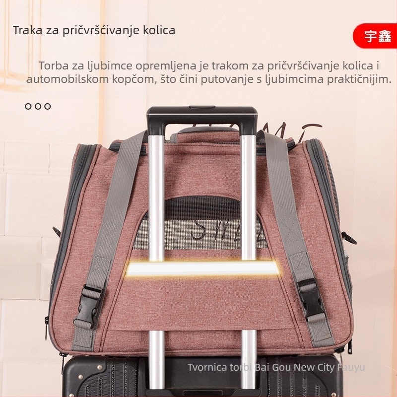 Prekogranična torba za vruće mačke, odlazna torba za nošenje velikog kapaciteta, prozračna torba za mačke i pse, prijenosna torba za kućne ljubimce, veleprodaja