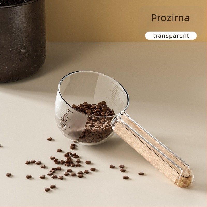 Nova drvena drška za žlicu za mačju hranu, žlica za mačju hranu s kopčom za mačke i pse, lopata za hranu, žlica za pseću hranu, pribor za kućne ljubimce