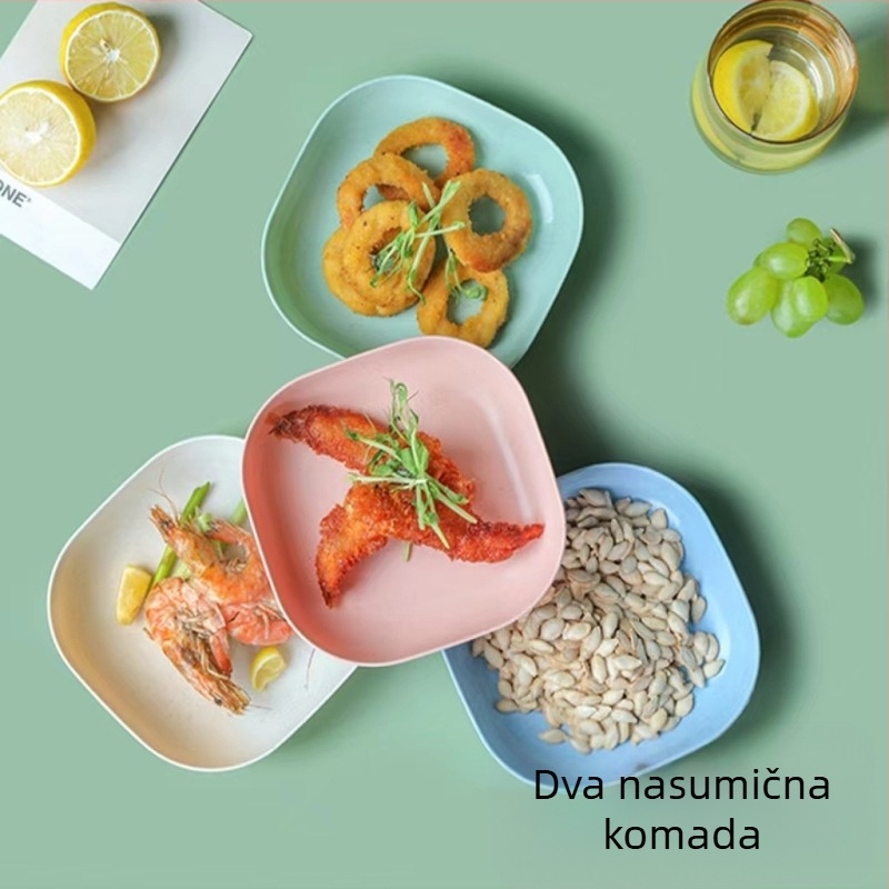 Posuda za pljuvanje kostiju Kućanska posuda za kostiju Kreativna plastična posuda Mala posuda s bazom Blagovaonski stol u japanskom stilu Pšenična slama