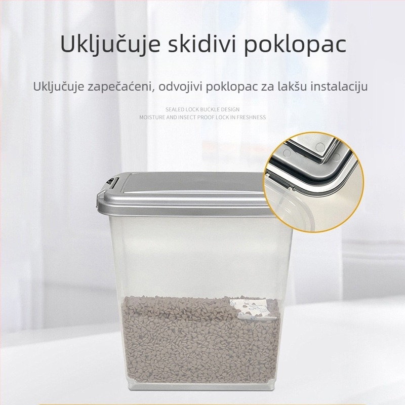 Amazon prekogranična bačva za pseću hranu 7,5/10/15 kg, zatvorena bačva za hranu za kućne ljubimce, otporna na vlagu, bačva za mačju hranu 15/30 kg