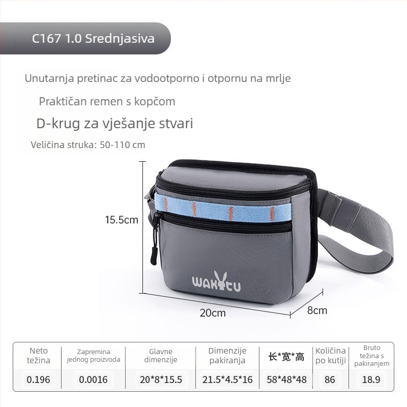 Wakytu Britanski pribor za dresuru pasa Prijenosna višenamjenska torba za struk za dresuru pasa Nagradna torba za grickalice za kućne ljubimce