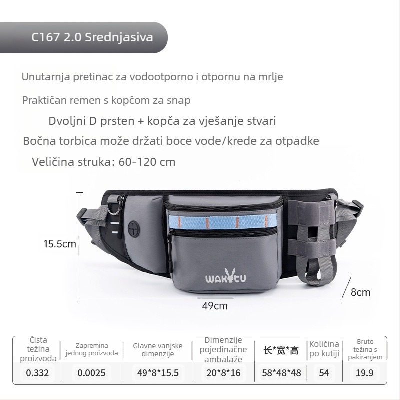 Wakytu Britanski pribor za dresuru pasa Prijenosna višenamjenska torba za struk za dresuru pasa Nagradna torba za grickalice za kućne ljubimce