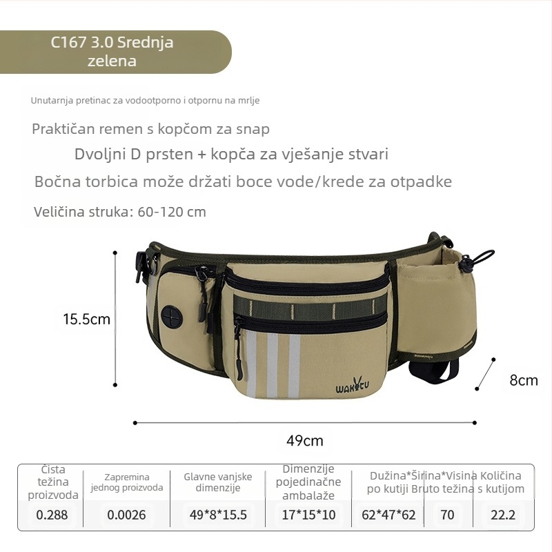 Wakytu Britanski pribor za dresuru pasa Prijenosna višenamjenska torba za struk za dresuru pasa Nagradna torba za grickalice za kućne ljubimce