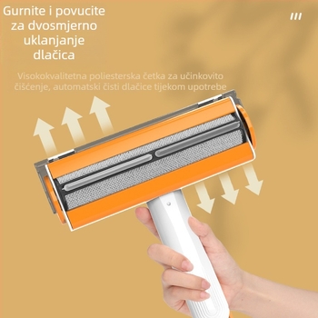 Četka za uklanjanje ljepljivih dlačica valjkastog tipa, za čišćenje dlaka kućnih ljubimaca, višenamjenska elektrostatička dvostrana četka za brijanje, za uklanjanje artefakata, periva