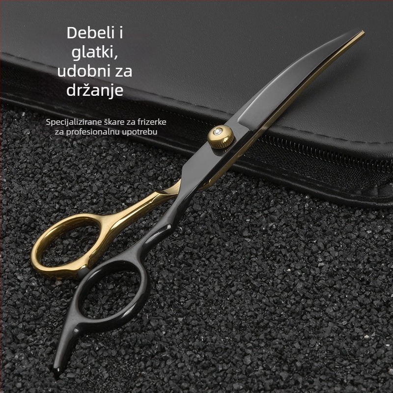Set škare za njegu psa - zakrivljene škare za dlaku i alat za podrezivanje dlake