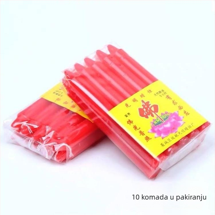 Truba crvena svijeća na početku 15. za štovanje bogova za blagdane za štovanje bogova do groba svijeća veleprodaja paljenje crvene svijeće