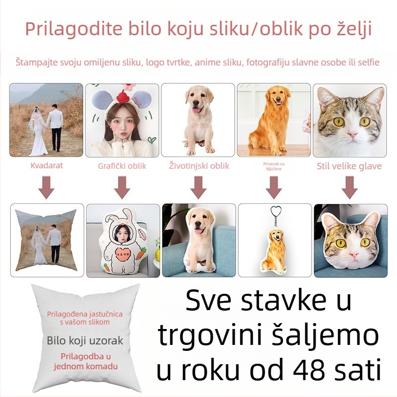 Izvanzemaljski DIY Buda Mali pratilac 3D jastuk bez obruba za ispis fotografije bez bijelog ruba smiješna skulptura od pijeska lutka tvornička prilagodba