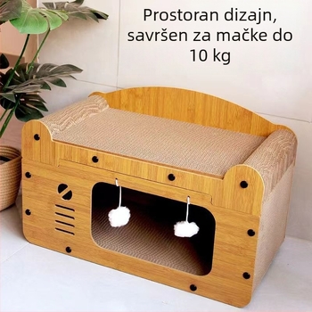 Ploča za grebanje za mačke, otporna na habanje, vertikalna sofa s kandžama, valoviti papir, univerzalna igračka za mačke, kućica za mačke četiri godišnja doba