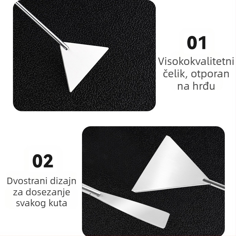 Četka za čišćenje akvarija, alati za čišćenje vode, ravna lopata za pijesak od nehrđajućeg čelika, strugač za mahovinu, lopata za uklanjanje vodenih algi za akvarij