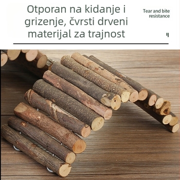 Hrčak Jež Zlatni svileni medvjed Zamorac Totoro Mala igračka Veleprodaja Uređenje okoliša Proizvodi za pregradu Escape Kuća Ljestve Drvena ograda