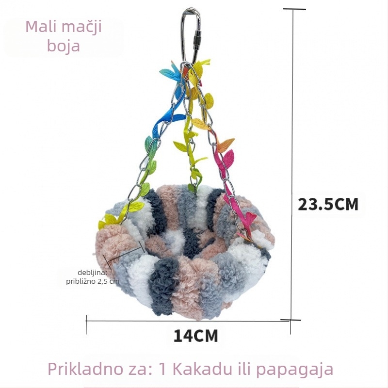 Gnijezdo za ptice Toplo gnijezdo za papige Gnijezdo za kolijevku Posebna ljuljačka Viseća mreža za ljuljanje Viseće gnijezdo za spavanje Plišano gnijezdo za ptice Novo
