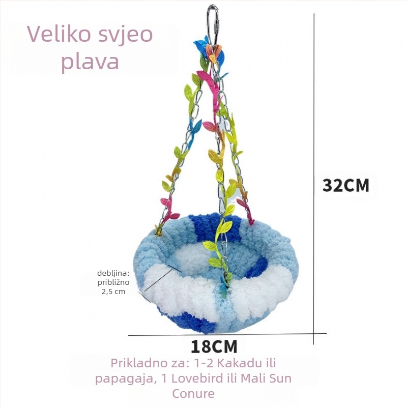 Gnijezdo za ptice Toplo gnijezdo za papige Gnijezdo za kolijevku Posebna ljuljačka Viseća mreža za ljuljanje Viseće gnijezdo za spavanje Plišano gnijezdo za ptice Novo