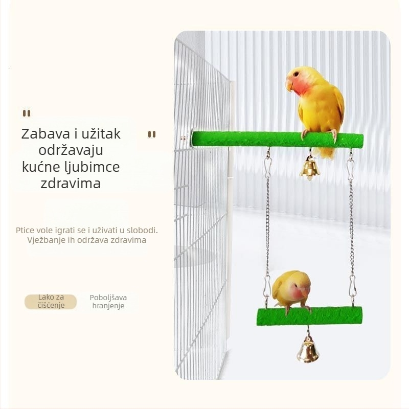 Pribor za igračke za ptice, božur, papiga, xuanfeng, masivni drveni stup za ljuljanje, kandža za brušenje, igračka, bodljikavi jasen, stup za ljuljanje