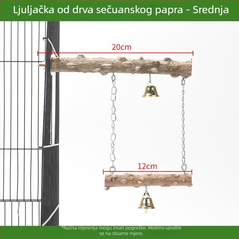 Pribor za igračke za ptice, božur, papiga, xuanfeng, masivni drveni stup za ljuljanje, kandža za brušenje, igračka, bodljikavi jasen, stup za ljuljanje