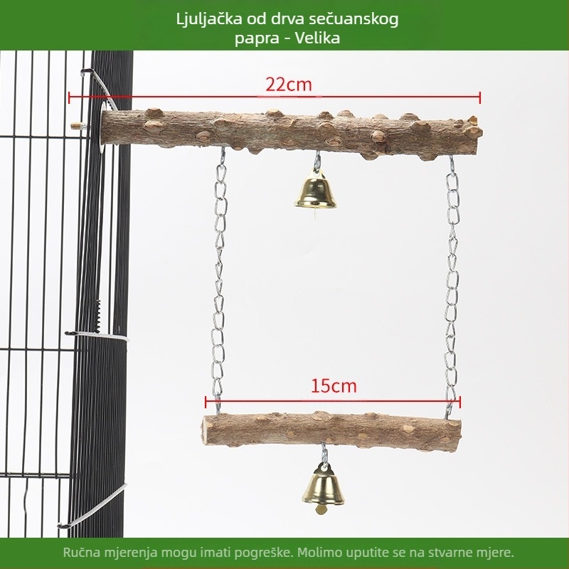 Pribor za igračke za ptice, božur, papiga, xuanfeng, masivni drveni stup za ljuljanje, kandža za brušenje, igračka, bodljikavi jasen, stup za ljuljanje