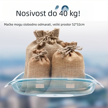 Prekogranična nova viseća mreža za mačke, uklonjiva i periva, viseća mreža za mačke s vakuumskom čašom, visoko nosiva staklena viseća mreža za mačke bez čavala, zidno gnijezdo za mačke