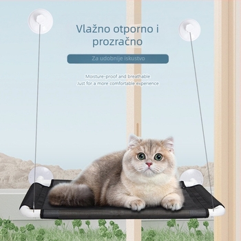Prekogranična popularna povišena viseća mreža za mačke s vakuumskim čašicama, uklonjivi i perivi krevet za mačke, viseće prozračno gnijezdo za kućne ljubimce, gnijezdo za mačke, oprema za kućne ljubimce